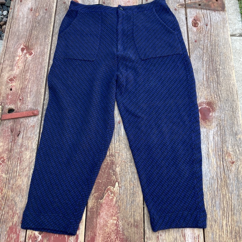 💙 Free People The Cozy Blue Motif Pants - Picture 2 of 9